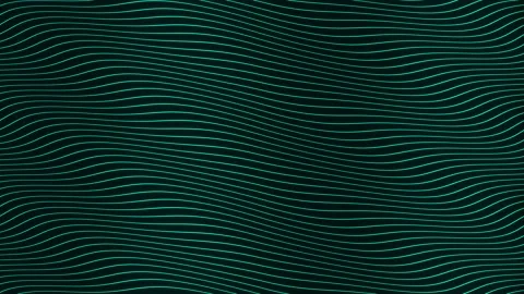 Green parallel wave lines slow flowing animation on isolated white background Stock Footage 202594270