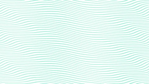 Green parallel wave lines slow flowing animation on isolated white background Stock Footage 202599147