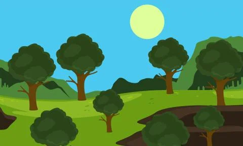 Green park background Stock Illustration