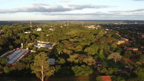 Green park from bird eye view Stock Footage 155749688