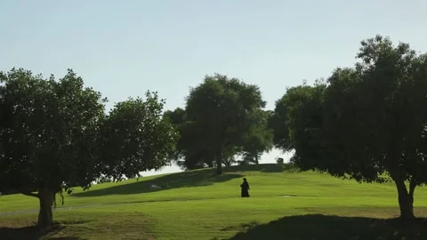 Green Park in Doha, Qatar. Video stock 130879434