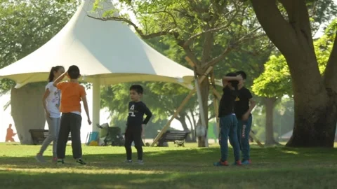 Green Park in Doha, Qatar. Video stock 130879517
