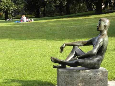A green park Foto stock