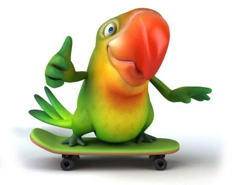 Green parrot 스톡 일러스트