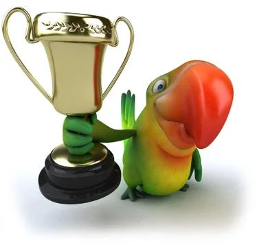 Green parrot Stock Illustration