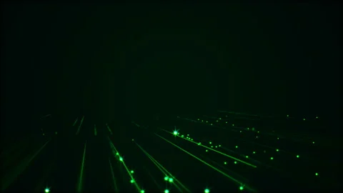 Green Particals Rain Up Flow Stock Footage 94275293