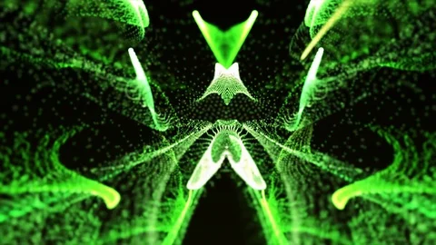 Green Particle Background Video stock 76139915