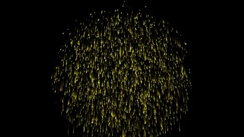 Green particle burst explosion firework effect on black background overlay Stock Footage 346534706