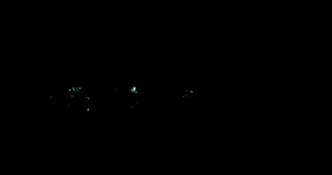 Green Particle Energy Source Spot Field VFX Overlay Against Black 库存影片 331333375