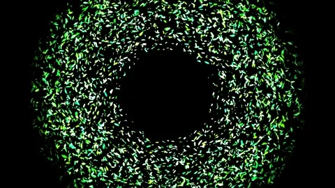 Green Particle Explosion on Black Background 4K Footage Stock Footage 331809779