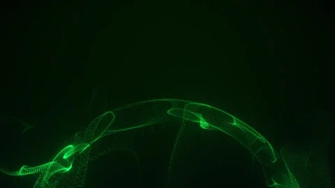 Green particle landscape Stock Footage 335970497