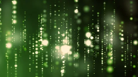Green Particle Lights Strings Stock Footage 92338305