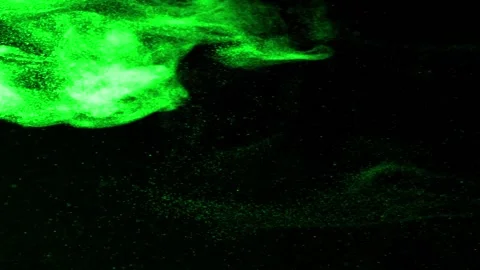 Green particle smoke loop animation Stock Footage 145897178