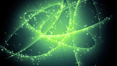Green Particle Streaks Stock Footage 91055643