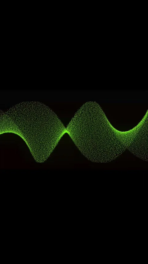 Green particle wave animation vertical video abstract flowing energy motion.. Stock Footage 321629489