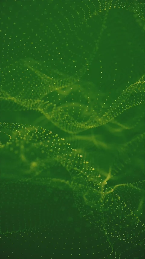 Green Particle Wave Stock Footage 311483910