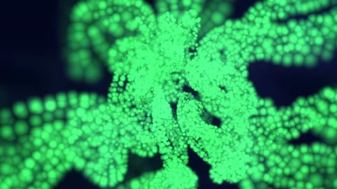 Green particles background. Seamless loop Stock Footage 264085142