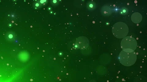 Green Particles Background Ultra Light Stock Footage 64208920