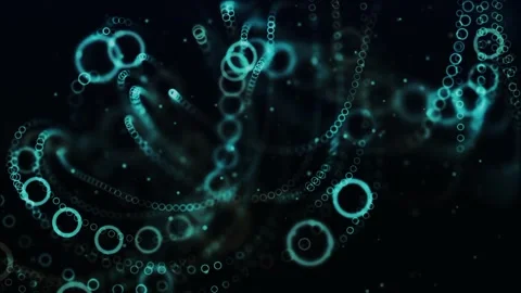 Green Particles Chains Motion Background  Stock Footage 240340685