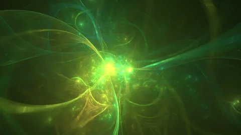 Green Particles Dance Stock Footage 100562168