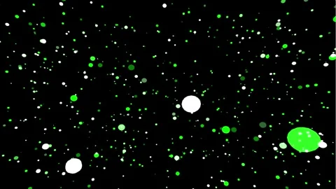 Green particles drifting in dark cosmic space with subtle light shifts and .. Stock Footage 346532758