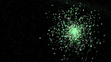 Green Particles Explosion Stock Footage 85966334