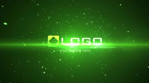 Green Particles Explosion Light Logo Reveal Intro - Dark Business Logo Stinger Stock After Effects