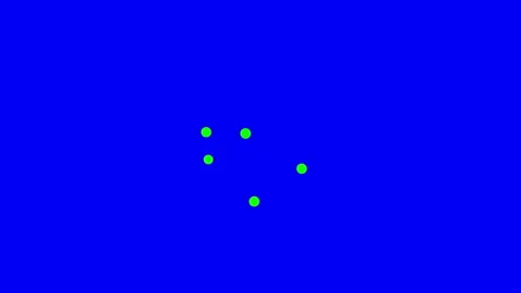 Green particles fill blue screen Stock Footage 90514931
