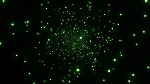 Green Particles Flying Into the Camera 4K Looped Background Stock Footage 221165387