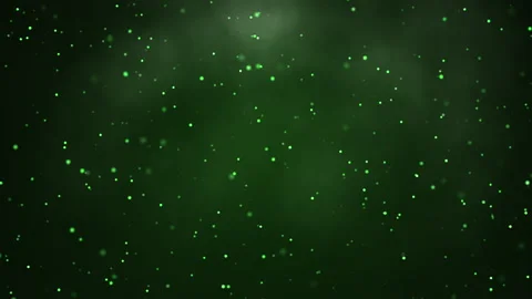 Green particles flying through hyperspace Stock Footage 267721875