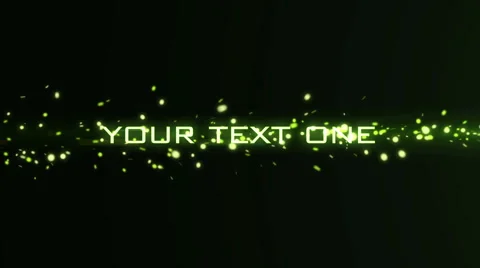 Green Particles Light Streak Transition Text Titles Logo Reveal Trailer Intro After Effects stock