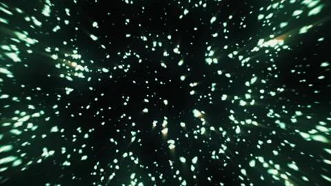 Green particles, the soft light green gradient background Stock Footage 281118410