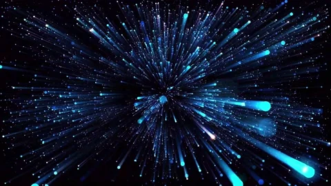 Green Particles In Space Motion Background Stock Footage 166844293