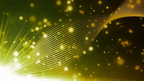 Green Particles Wave Stock Footage 92335279