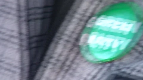 Green party campaign button Stock Footage 917681