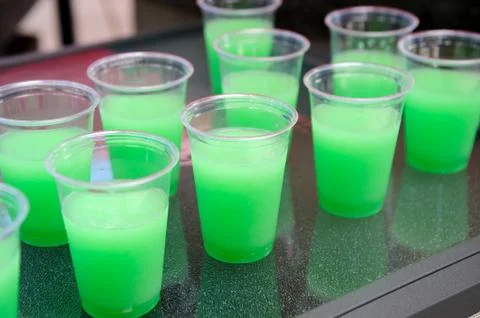 Green party drinks Stock Photos