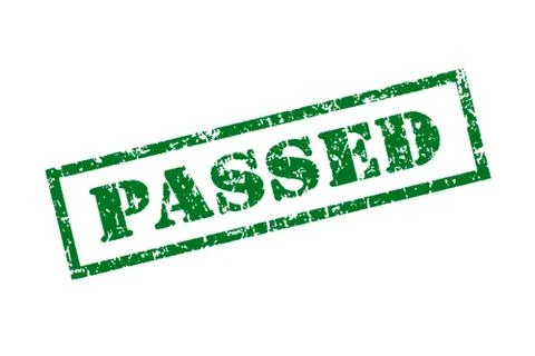 Green "Passed" stamp Stock Illustration
