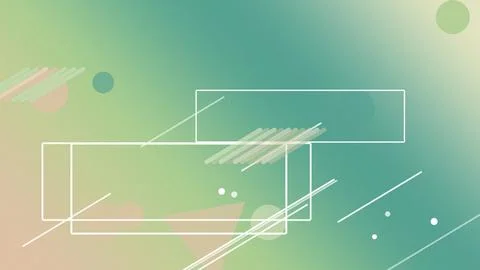 Green pastel abstract layout with multiple rectangular outlines, diagonal s.. Stock Illustration