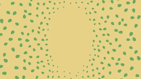 Green pastel Easter egg graphic animation isolated on yellow background Stock Footage 87475437