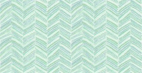 Green pastel herringbone seamless pattern. Hand made oil pastel illustration. Stock Illustration