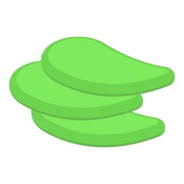 Green patch stack icon isometric vector. Eye gel 스톡 일러스트