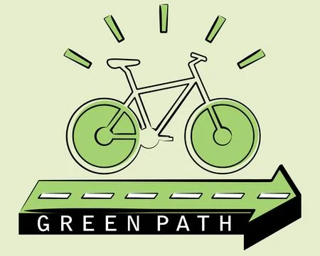 Green path concept Stock Illustration