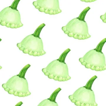 Green patisson geometric seamless pattern Stock Illustration