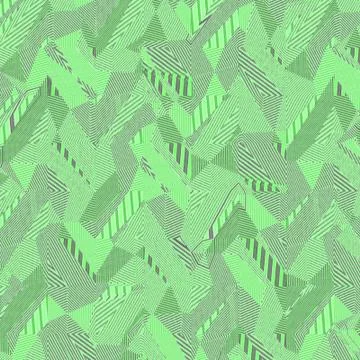 Green pattern of arbitrary shape, patchwork effect. Abstract mosaic pattern. Illustrazione stock