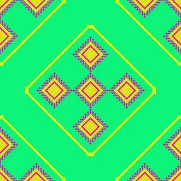 Green pattern asian floral  Stock Illustration