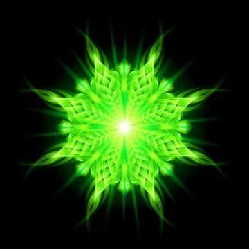 Green pattern on the black background Stock Illustration