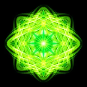 Green pattern on the black background Stock Illustration