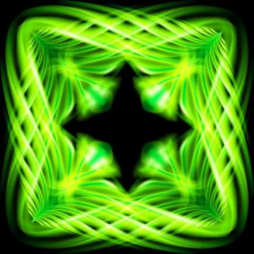 Green pattern on the black background Stock Illustration