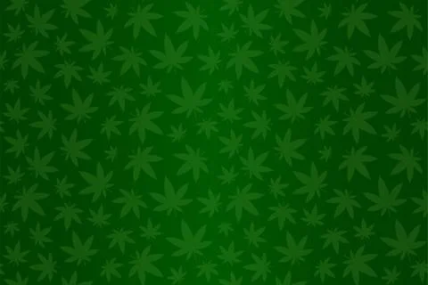 Green pattern with cannabis Stock Illustration