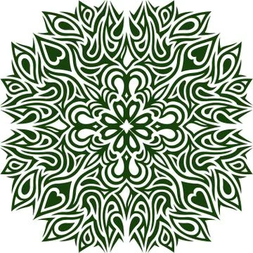 Green pattern with clover Stock Illustration